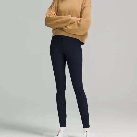 Lululemon City Sleek 5 Pocket High Rise  Pant 30" True Navy Dark Blue - Picture 16 of 16